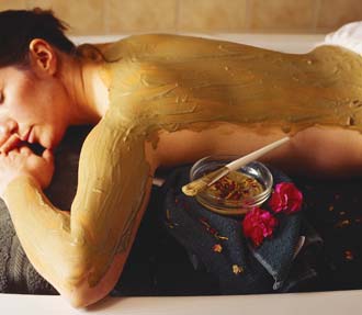 woman enjoying spa treatment